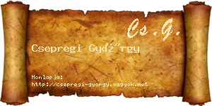 Csepregi György névjegykártya