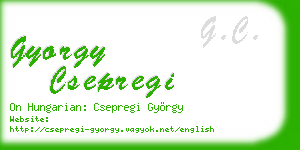 gyorgy csepregi business card